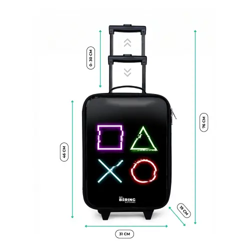 Knoppen van een gameconsole Kinderkoffer - Zwart klein -productfoto_formaten