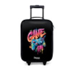 Game - Controller - Graffiti - Neon Kinderkoffer - Zwart klein -3d