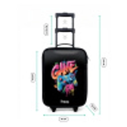 Game - Controller - Graffiti - Neon Kinderkoffer - Zwart klein -productfoto_formaten