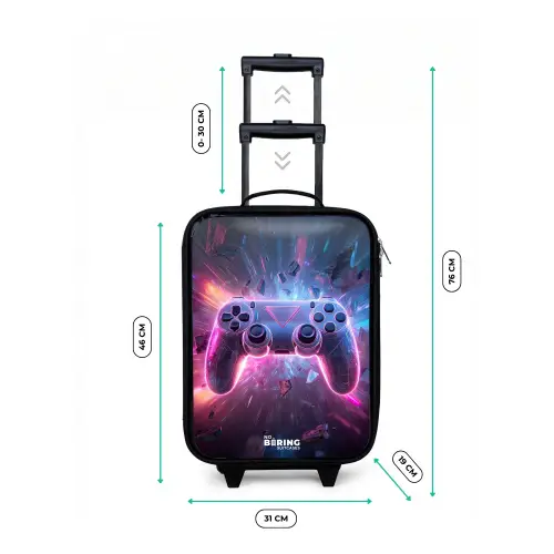 Game - Controller - Neon Kinderkoffer - Zwart klein -productfoto_formaten