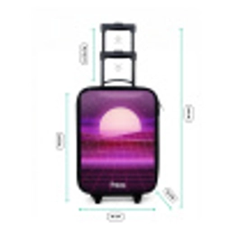 Rasterlandschap met zon Kinderkoffer - Zwart klein -productfoto_formaten