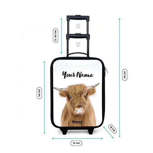 Halbe Hooglander Kinderkoffer - Zwart klein -productfoto_formaten
