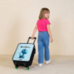 Blije Bronto Kinderkoffer - Zwart klein -sfeer1