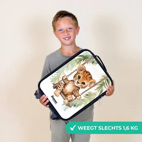 Levi luipaard Kinderkoffer - Zwart klein -sfeer4_NL