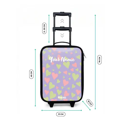 Lovely lila Kinderkoffer - Zwart klein -productfoto_formaten
