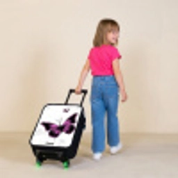 Magenta monarch Kinderkoffer - Zwart klein -sfeer1