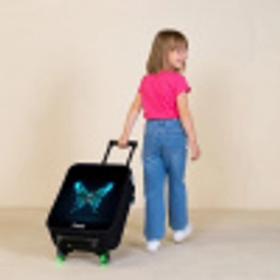 Magische digitale vlinder Kinderkoffer - Zwart klein -sfeer1