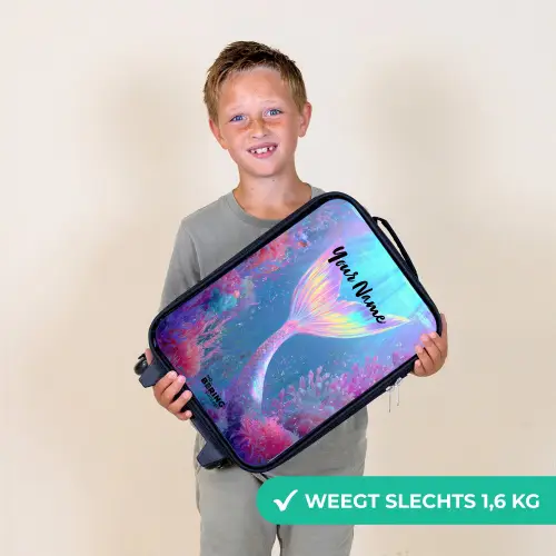 Zeemeermin - Koraal - Water Kinderkoffer - Zwart klein -sfeer4_NL