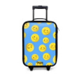 Vrolijke smileyregen Kinderkoffer - Zwart klein -3d