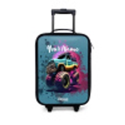 Monster Wheels Kinderkoffer - Zwart klein -3d