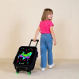 Neon controller op zwart Kinderkoffer - Zwart klein -sfeer1