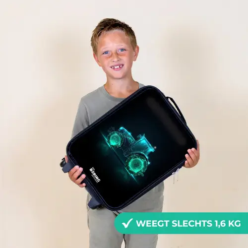 Neontractor op zwarte ondergrond Kinderkoffer - Zwart klein -sfeer4_NL