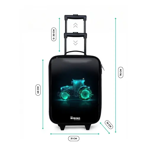 Neontractor op zwarte ondergrond Kinderkoffer - Zwart klein -productfoto_formaten