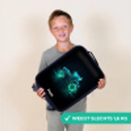 Neontractor op zwarte ondergrond Kinderkoffer - Zwart klein -sfeer4_NL