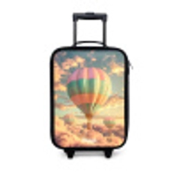 Pastel skyliner Kinderkoffer - Zwart klein -3d