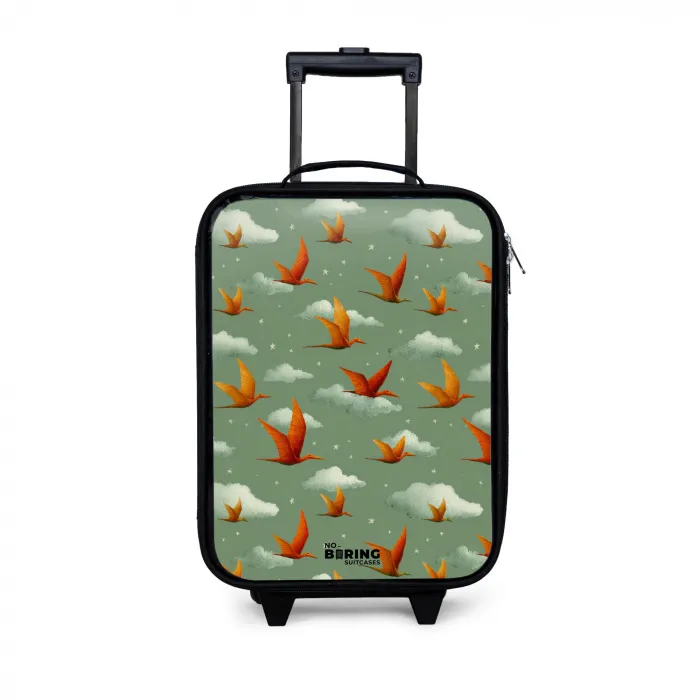Patroon - Dino - Pterosaurussen Kinderkoffer - Zwart klein -3d