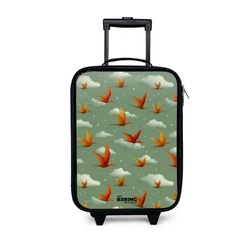 Patroon - Dino - Pterosaurussen Kinderkoffer - Zwart klein -3d