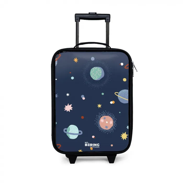 Patroon van planeten Kinderkoffer - Zwart klein -3d