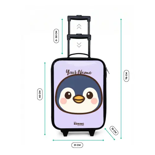 Pinguïn Kinderkoffer - Zwart klein -productfoto_formaten