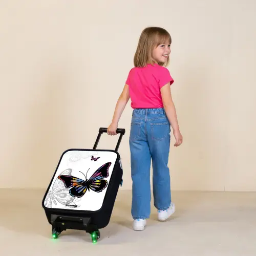 Petal papillon Kinderkoffer - Zwart klein -sfeer1