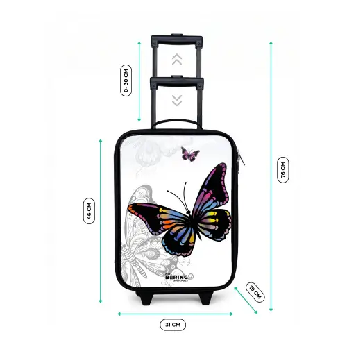 Petal papillon Kinderkoffer - Zwart klein -productfoto_formaten