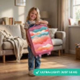 Abstracte golven Kinderkoffer - Roze klein -sfeer2_EN