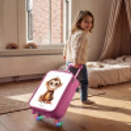 Baby aap Kinderkoffer - Roze klein -sfeer1