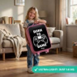 Born to game met controller Kinderkoffer - Roze klein -sfeer2_EN