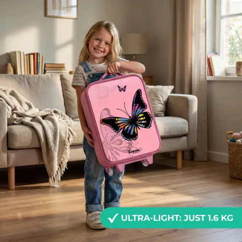 Bubblegum butterfly Kinderkoffer - Roze klein -sfeer2_EN