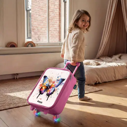 Vlinderexplosie Kinderkoffer - Roze klein -sfeer1