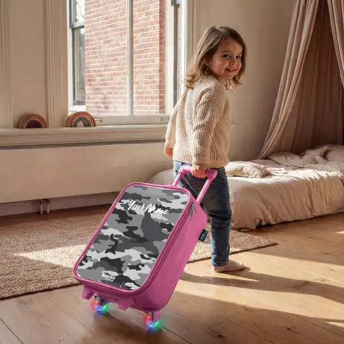 Camogrijs Kinderkoffer - Roze klein -sfeer1