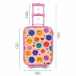 Vrolijk Smiley-patroon Kinderkoffer - Roze klein -productfoto_formaten