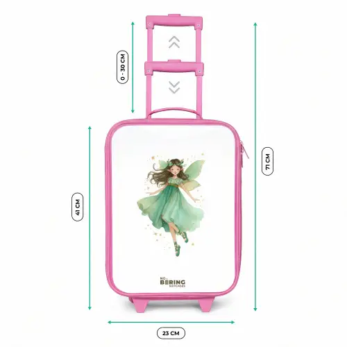 Zwevende groene elf Kinderkoffer - Roze klein -productfoto_formaten