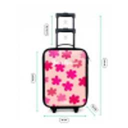 Roze bloemen Kinderkoffer - Zwart klein -productfoto_formaten