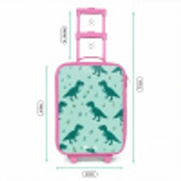 Vriendelijke T. rex tussen sporen Kinderkoffer - Roze klein -productfoto_formaten