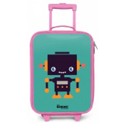 Groene robot Kinderkoffer - Roze klein -zz3dotto