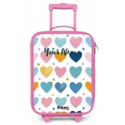 Hartenpatroon Kinderkoffer - Roze klein -zz3dotto