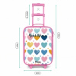 Hartenpatroon Kinderkoffer - Roze klein -productfoto_formaten