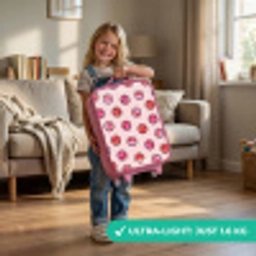 Hartje - Smiley - Patroon Kinderkoffer - Roze klein -sfeer2_EN