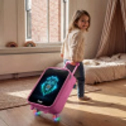 Lichtgevende leeuw Kinderkoffer - Roze klein -sfeer1
