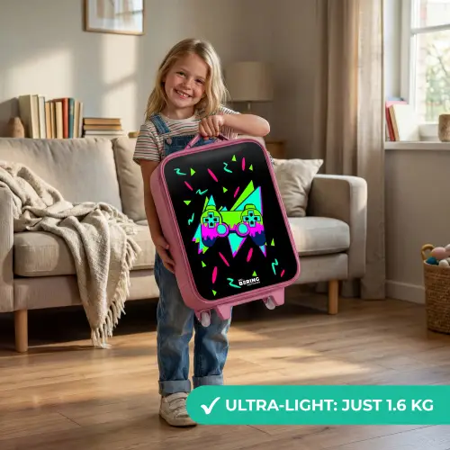 Neon controller op zwart Kinderkoffer - Roze klein -sfeer2_EN