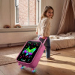 Neon controller op zwart Kinderkoffer - Roze klein -sfeer1