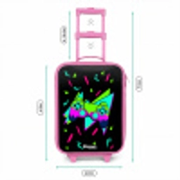 Neon controller op zwart Kinderkoffer - Roze klein -productfoto_formaten