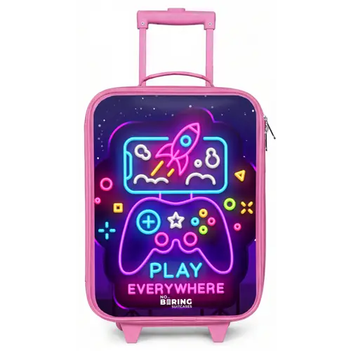 Neonillustratie met een controller Kinderkoffer - Roze klein -zz3dotto