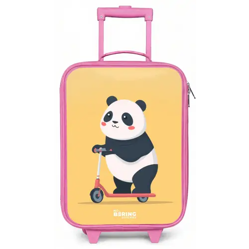 Panda - Step - Geel Kinderkoffer - Roze klein -zz3dotto
