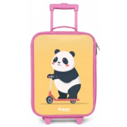 Panda - Step - Geel Kinderkoffer - Roze klein -zz3dotto