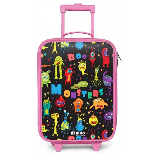 Patroon van monsters Kinderkoffer - Roze klein -zz3dotto