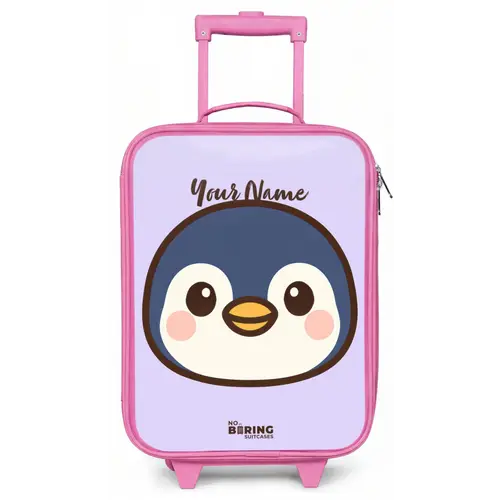 Pinguïn Kinderkoffer - Roze klein -zz3dotto
