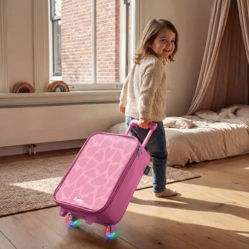 Roze hartjes patroon Kinderkoffer - Roze klein -sfeer1