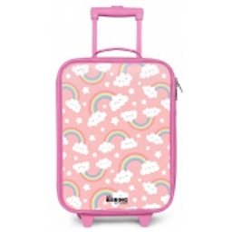 Roze met regenboog patroon Kinderkoffer - Roze klein -zz3dotto